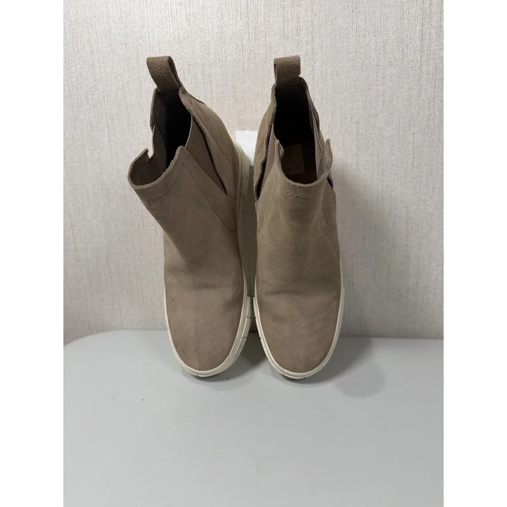 Dolce Vita Zabie Taupe Suede Hidden Wedge‎ Platform Sneakers Womens 9.5M